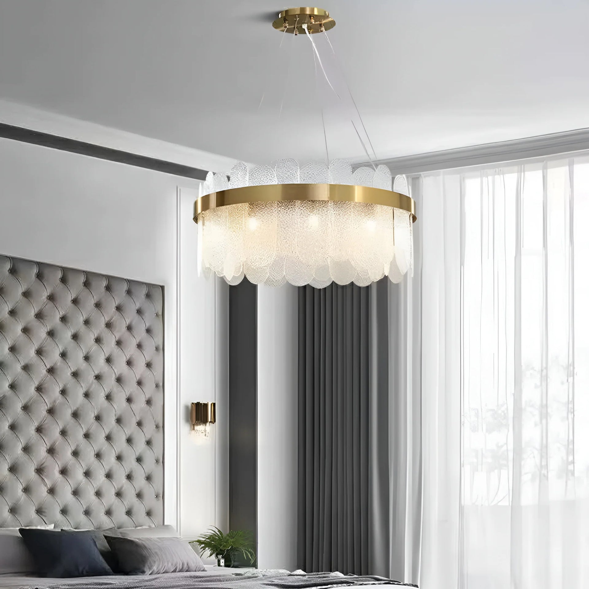 Preben Postmodern Glass Chandelier