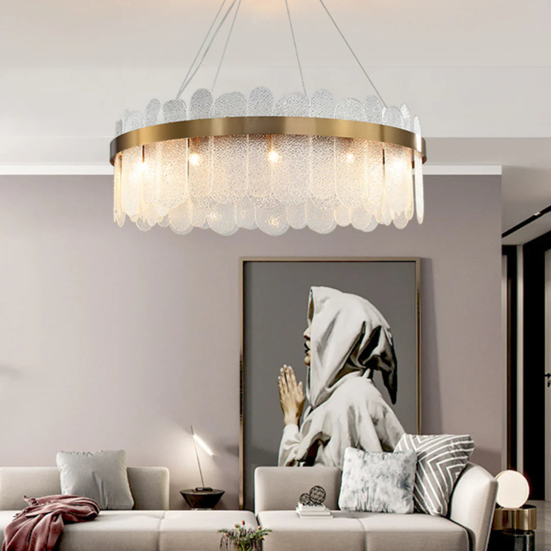 Preben Postmodern Glass Chandelier