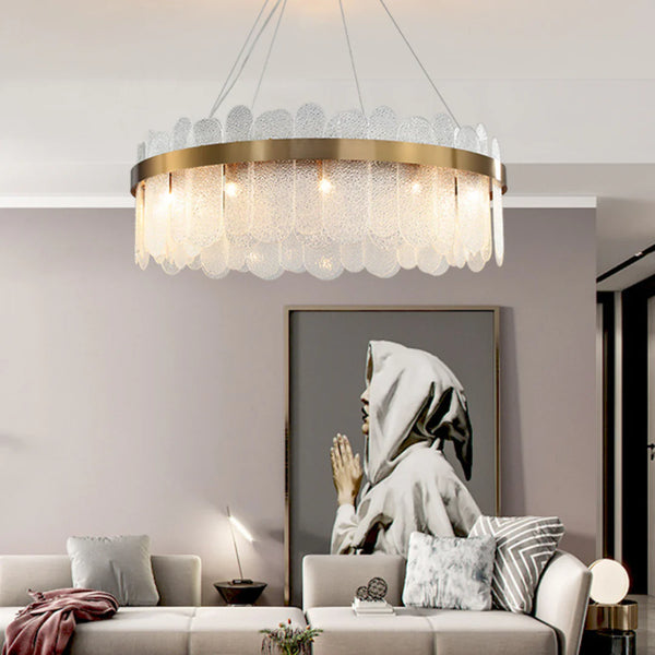Preben Postmodern Glass Chandelier