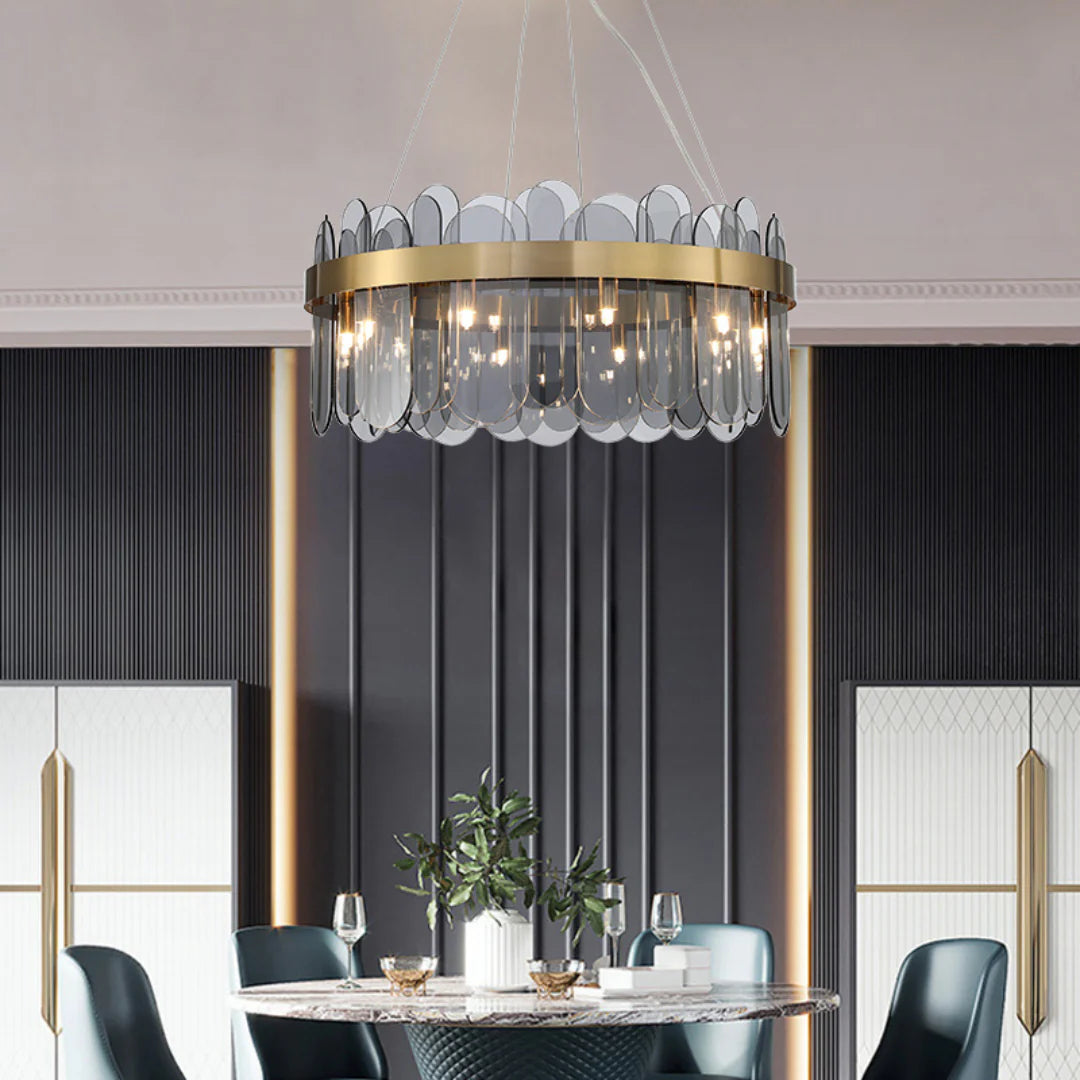Preben Postmodern Glass Chandelier