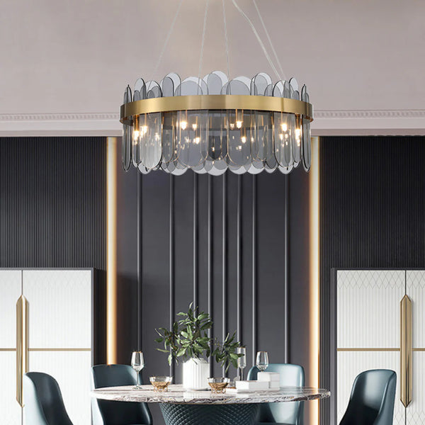 Preben Postmodern Glass Chandelier