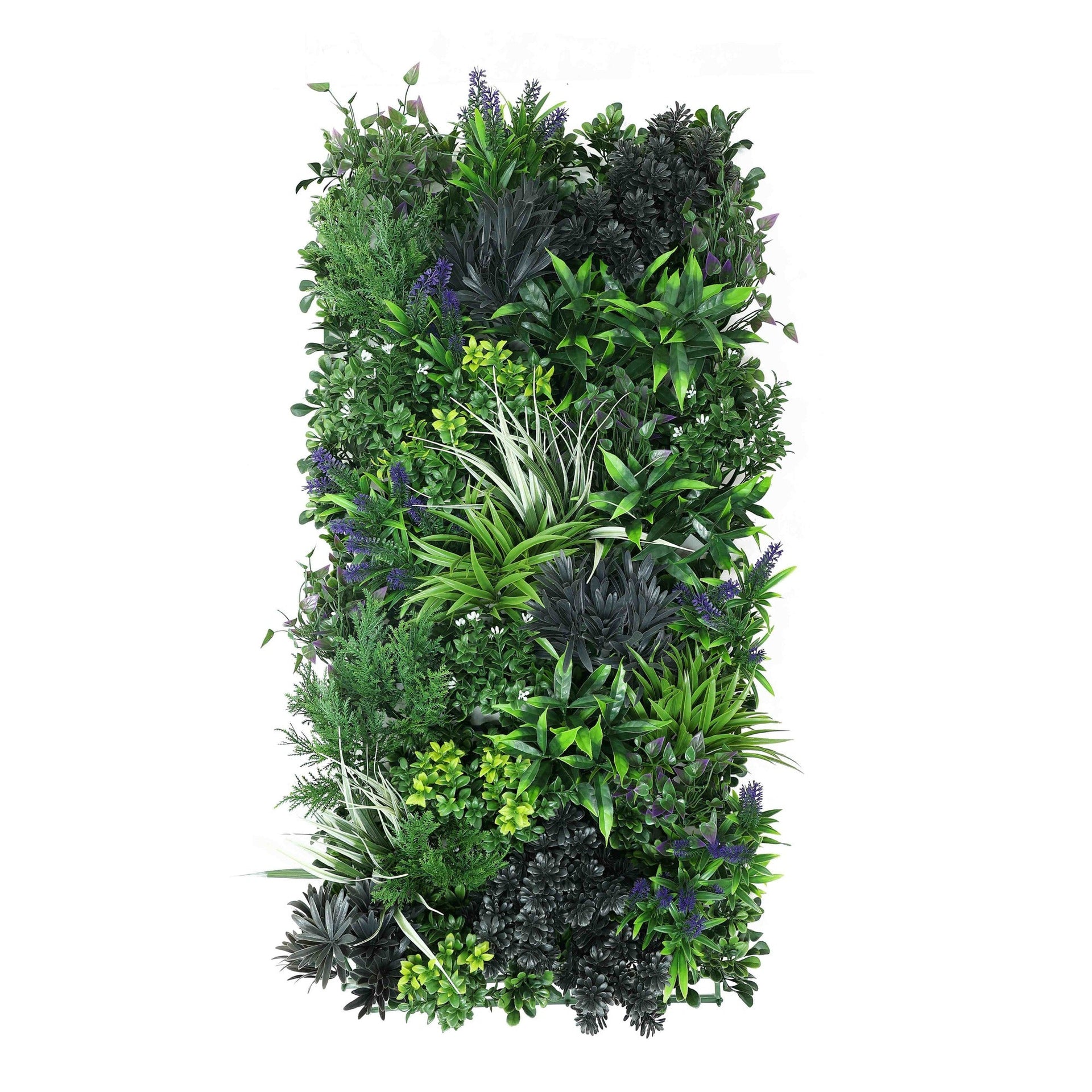 Rustic Botanical Lavender Artificial Green Wall Panel 40×20in – UV Resistant – Commercial Grade