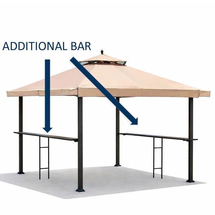 Shade N' Shelters 10' x 10' Prescott Gazebo w/ Awning & Bar - Accessory Bar Kit