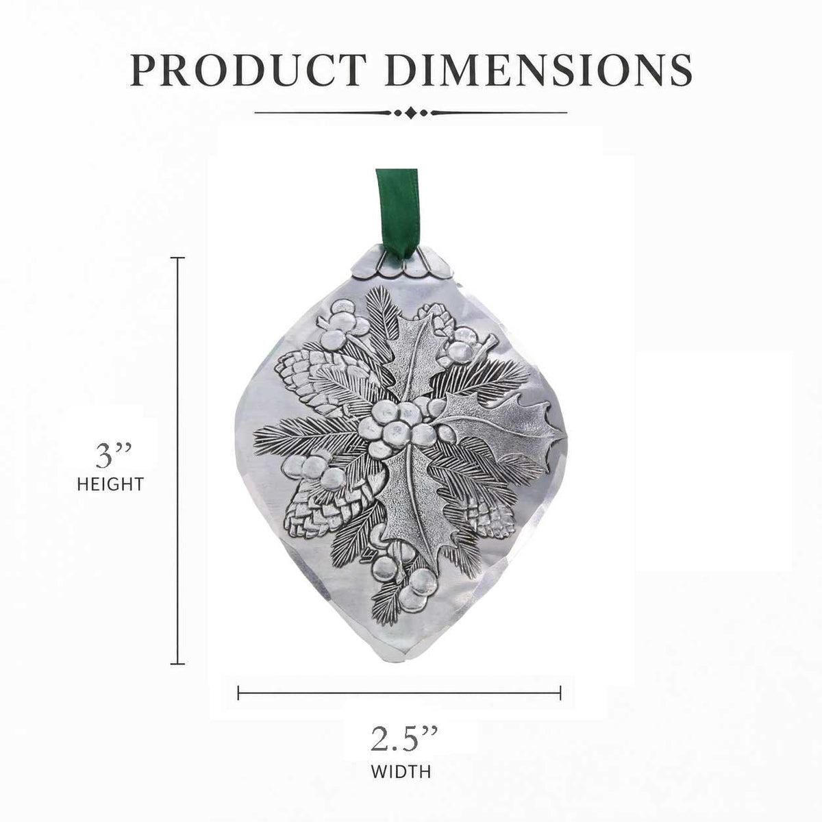 Holly Bulb Ornament