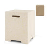 2-in-1 Gas Tank Holder Side Table with Protective Cover - White