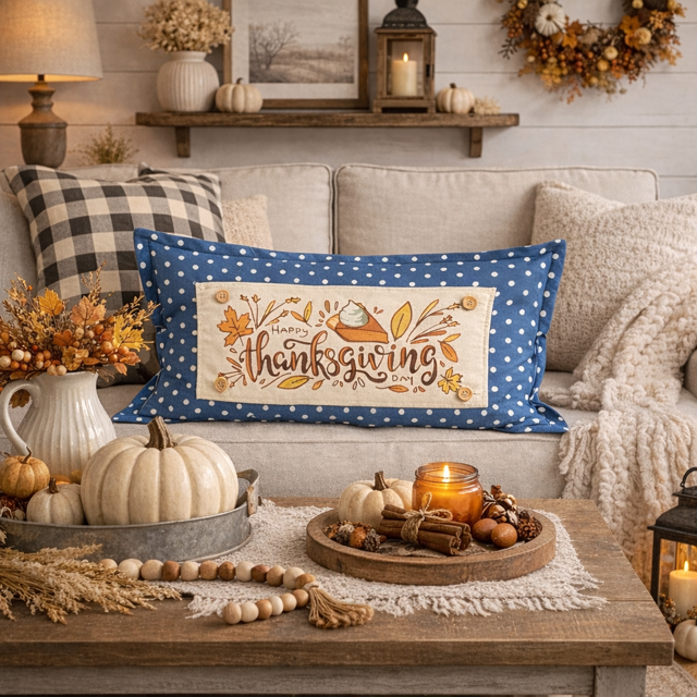 PANEL ONLY: RECTANGLE Autumn Fall Leaf Leaves November Thanksgiving Day Dessert; PUMPKIN PIE