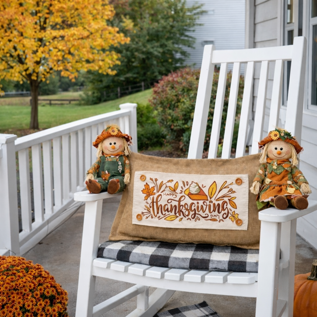 PANEL ONLY: RECTANGLE Autumn Fall Leaf Leaves November Thanksgiving Day Dessert; PUMPKIN PIE