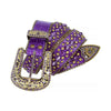Rhinestone Belts Studded With Purple Stones