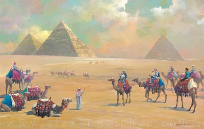 Pyramids (UNFRAMED) by Alexander Chen - Seriolithograph - Artman
