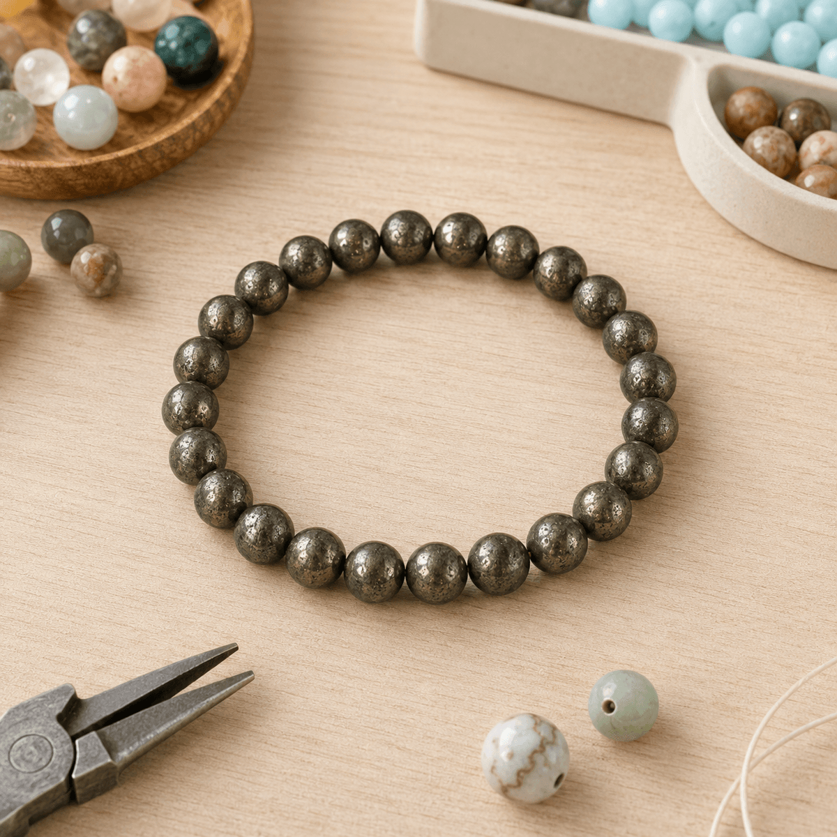 Pyrite Bracelet | Golden Pyrite Bracelet (Determination and Resolution).