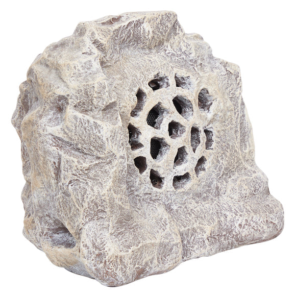 Solar White Outdoor Bluetooth Rock Speaker - Set of 2
