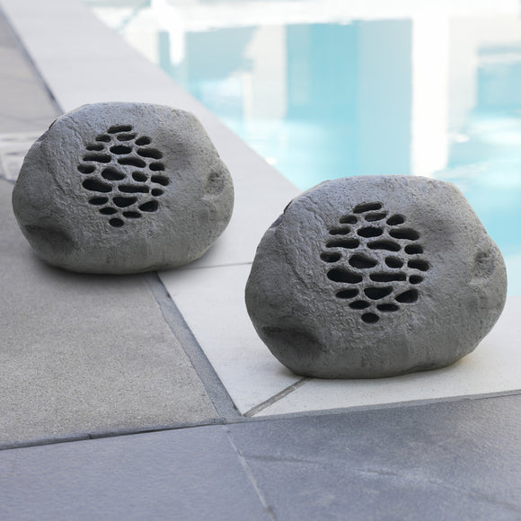Solar Gray Bluetooth Enabled Rock Speaker