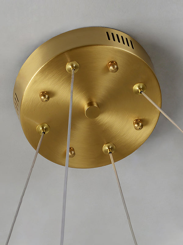 Round Qatar Alabaster Chandelier