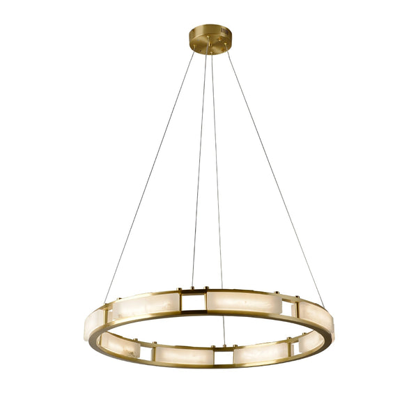Round Qatar Alabaster Chandelier
