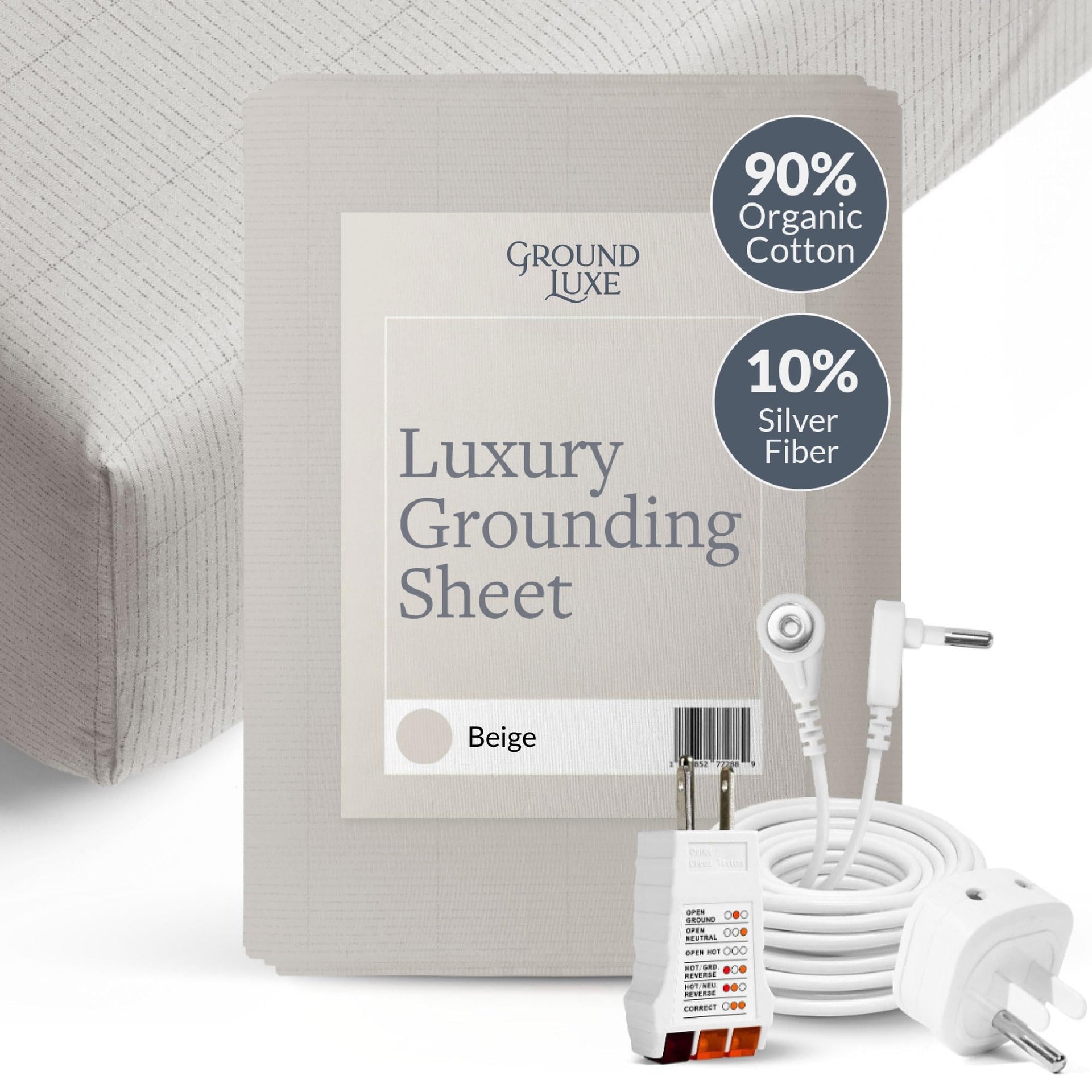 GroundLuxe 14-inch Fitted Grounding Sheet (Organic Cotton)