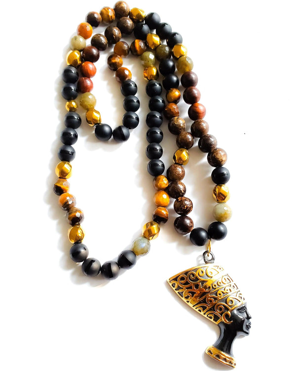Queen Nefertiti Beaded Necklace - Gifts for You 'n Me