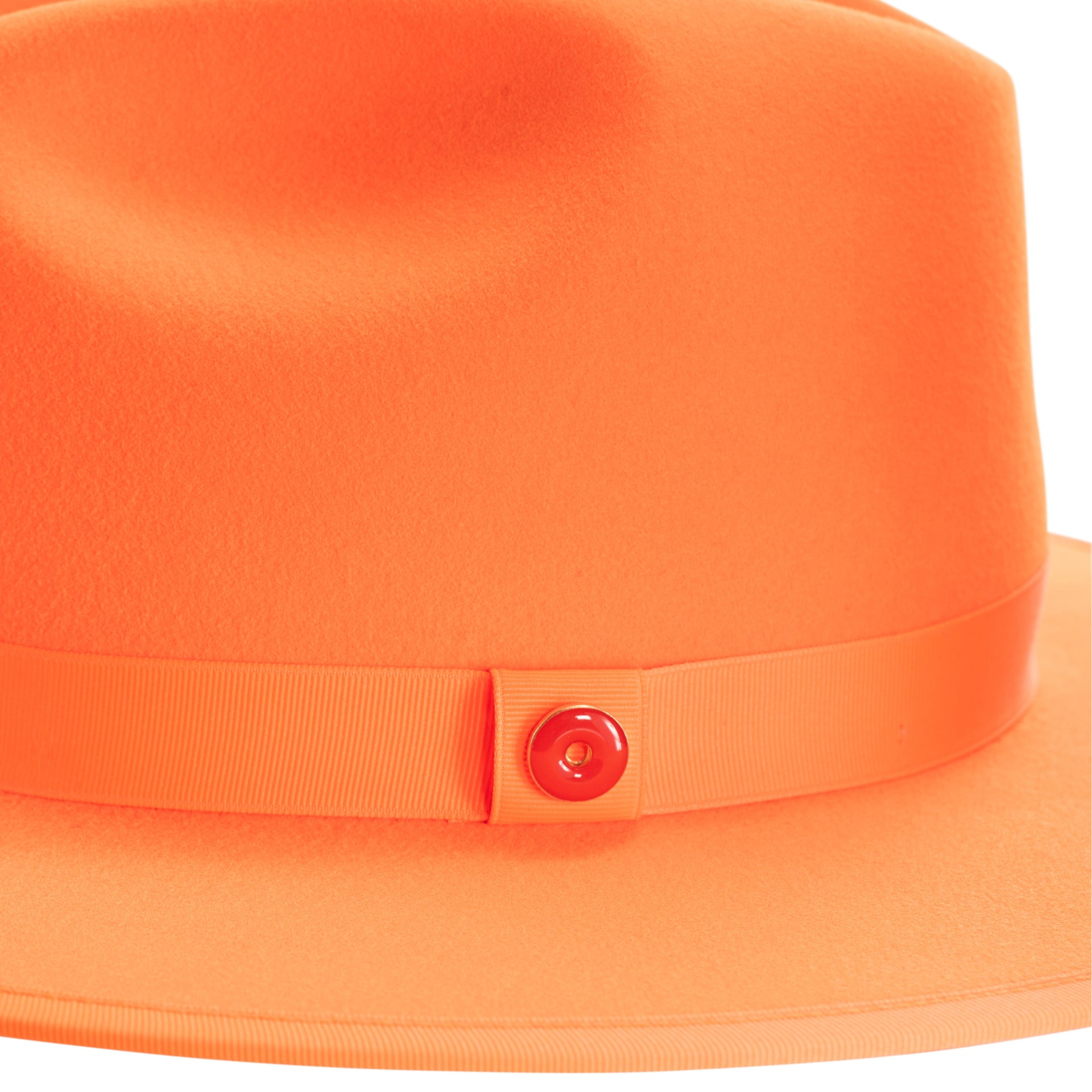 Queen (Tiger Orange) Pinched Crown Fedora Hat