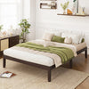 Queen Size Wood Bed Frame with Wooden Slats Support and Rubber Wood Legs-Espresso