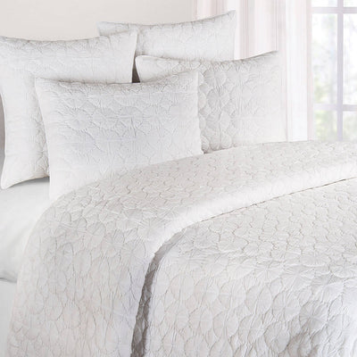 Quilt Cotton – Mara White Twin Bedding 66x86 Coastal Home Textile