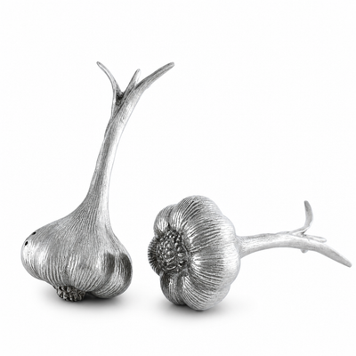 Pewter Garlic Salt & Pepper Shaker Set