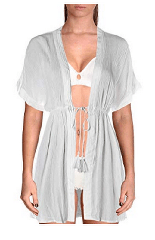 Lauren Ralph Lauren Womens Crinkle Rayon Dress Cover-Up, Size Medium