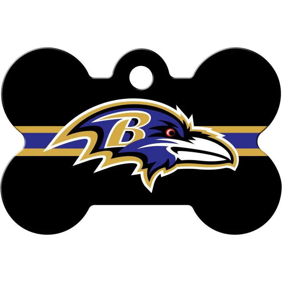 Baltimore Ravens NFL Pet ID Tag - Large Bone - Gifts for You 'n Me