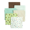 Receiving Blankets Unisex Baby Sports Monkey Polka Dot Stripe Cotton Flannel Receiving Blankets, 6-Pack, 30'' x 38'' (Green016)