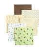 Receiving Blankets Unisex Baby Sports Monkey Duck Polka Dot Cotton Flannel Receiving Blankets, 6-Pack, 30'' x 38'' (Green021)