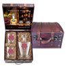2025-26 Indiana National Champ Royal Decanter and 2 Glasses with Chest Box