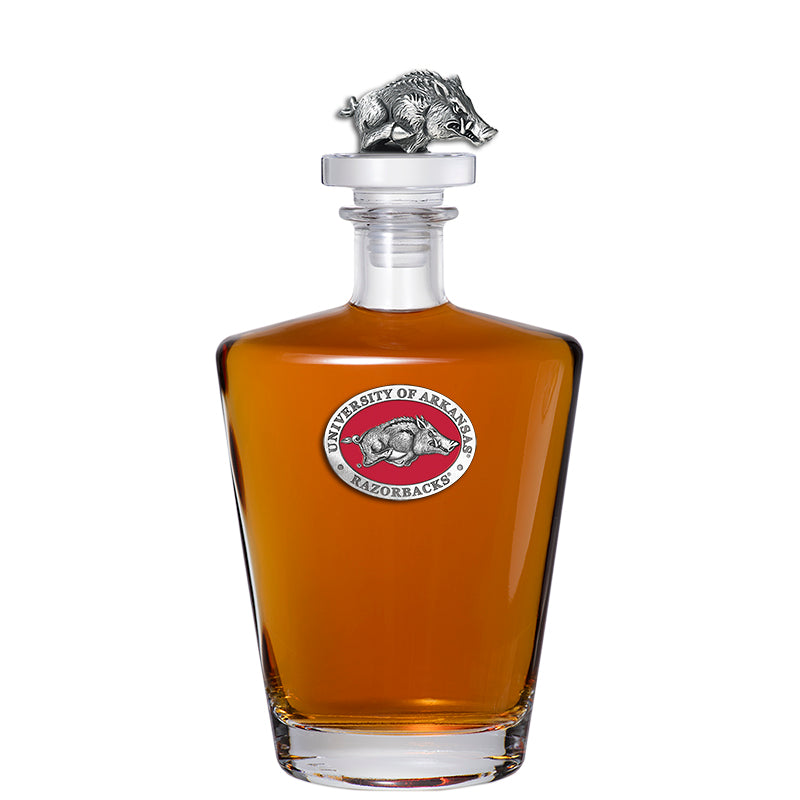 University of Arkansas Royal Decanter with 3D Top