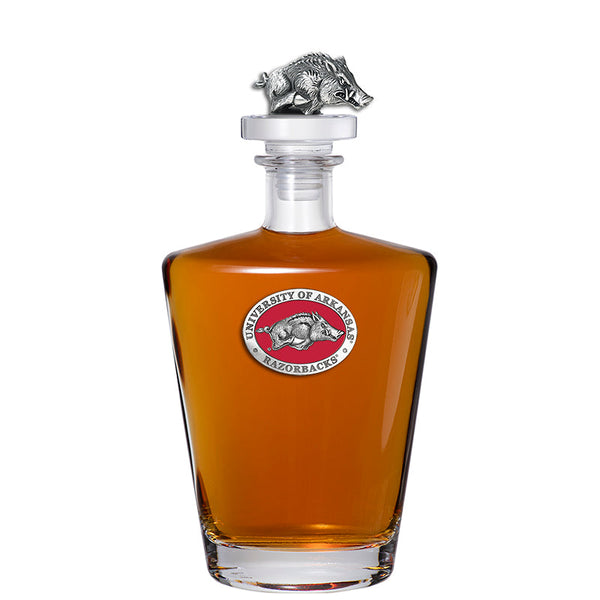 University of Arkansas Royal Decanter with 3D Top