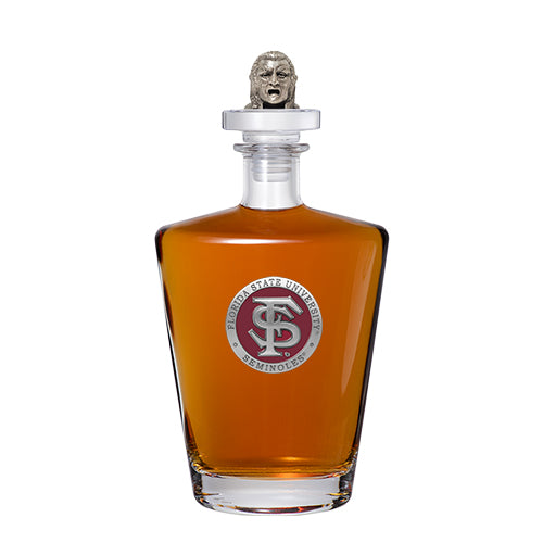 Florida State University FS Logo Royal Decanter with 3D Top