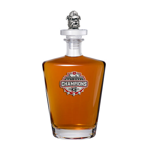 2021 Georgia Official Champion Logo Royal Decanter with 3D Top