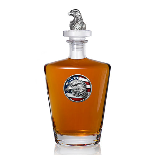 Eagle Head with Flag Royal Decanter with 3D Top
