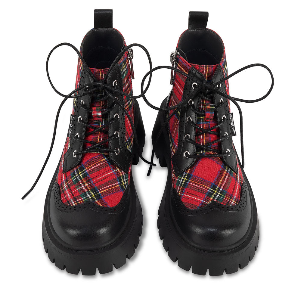 Red Tartan Women's  Boots