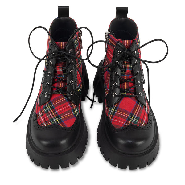 Red Tartan Women's  Boots