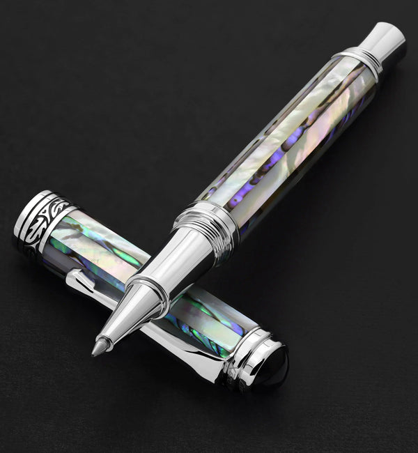Maestro® Jubilee Mother of Pearl and Abalone Seashell Fine Rollerball Pen - Gifts for You 'n Me