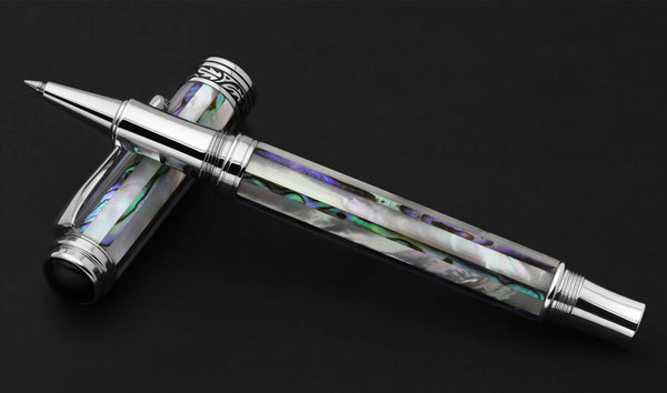 Maestro® Jubilee Mother of Pearl and Abalone Seashell Fine Rollerball Pen - Gifts for You 'n Me