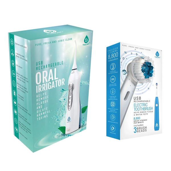 Pursonic USB Portable Electric Toothbrush & Oral Irrigator - Gifts for You 'n Me