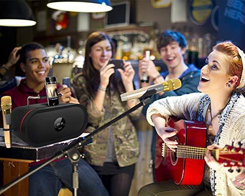 RHM Karaoke PA Speaker System with 2 Wireless Microphones Bluetooth/AUX/USB/SD - Gifts for You 'n Me
