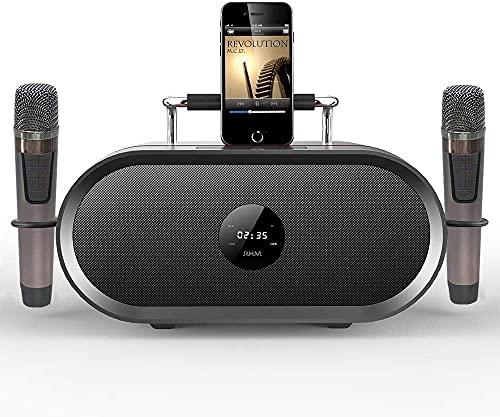 RHM Karaoke PA Speaker System with 2 Wireless Microphones Bluetooth/AUX/USB/SD - Gifts for You 'n Me