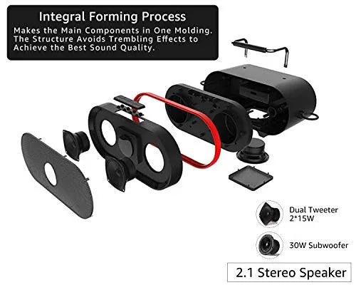 RHM Karaoke PA Speaker System with 2 Wireless Microphones Bluetooth/AUX/USB/SD - Gifts for You 'n Me