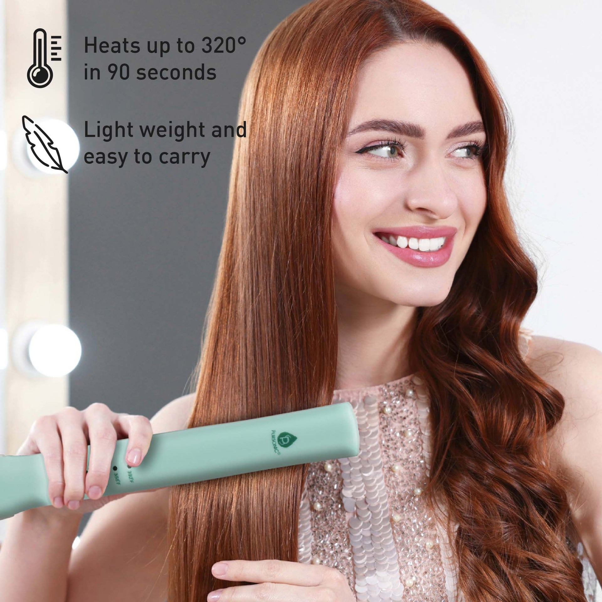 Pursonic USB Rechargeable Cordless Styling Duo – Hair Straightener & Curling Iron Bundle Pursonic