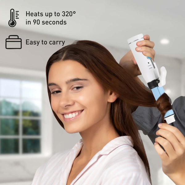 Pursonic USB Rechargeable Cordless Styling Duo – Hair Straightener & Curling Iron Bundle Pursonic