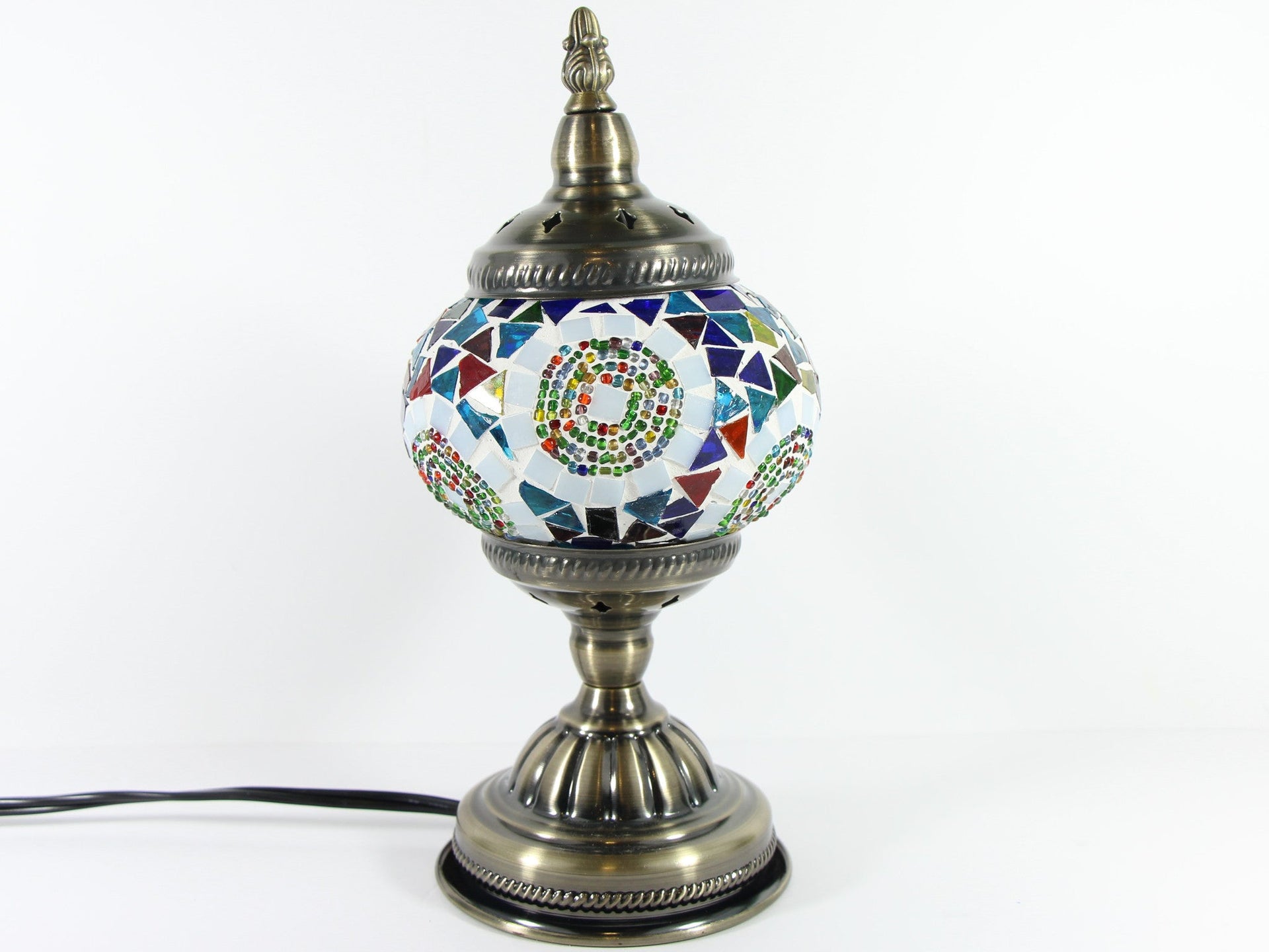Turkish Mosaic Table Lamp with Bronze Finish - ACL4