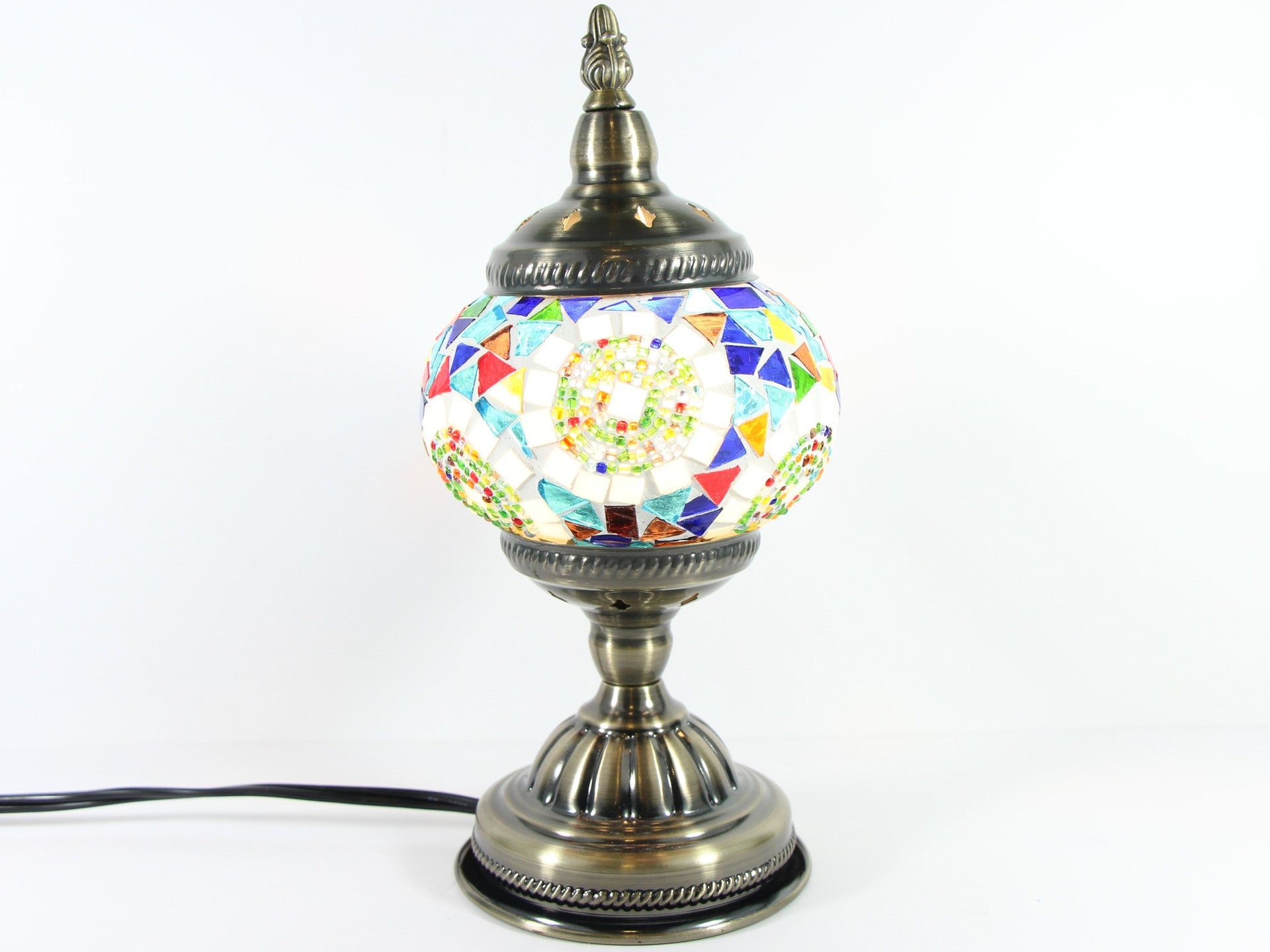 Turkish Mosaic Table Lamp with Bronze Finish - ACL4