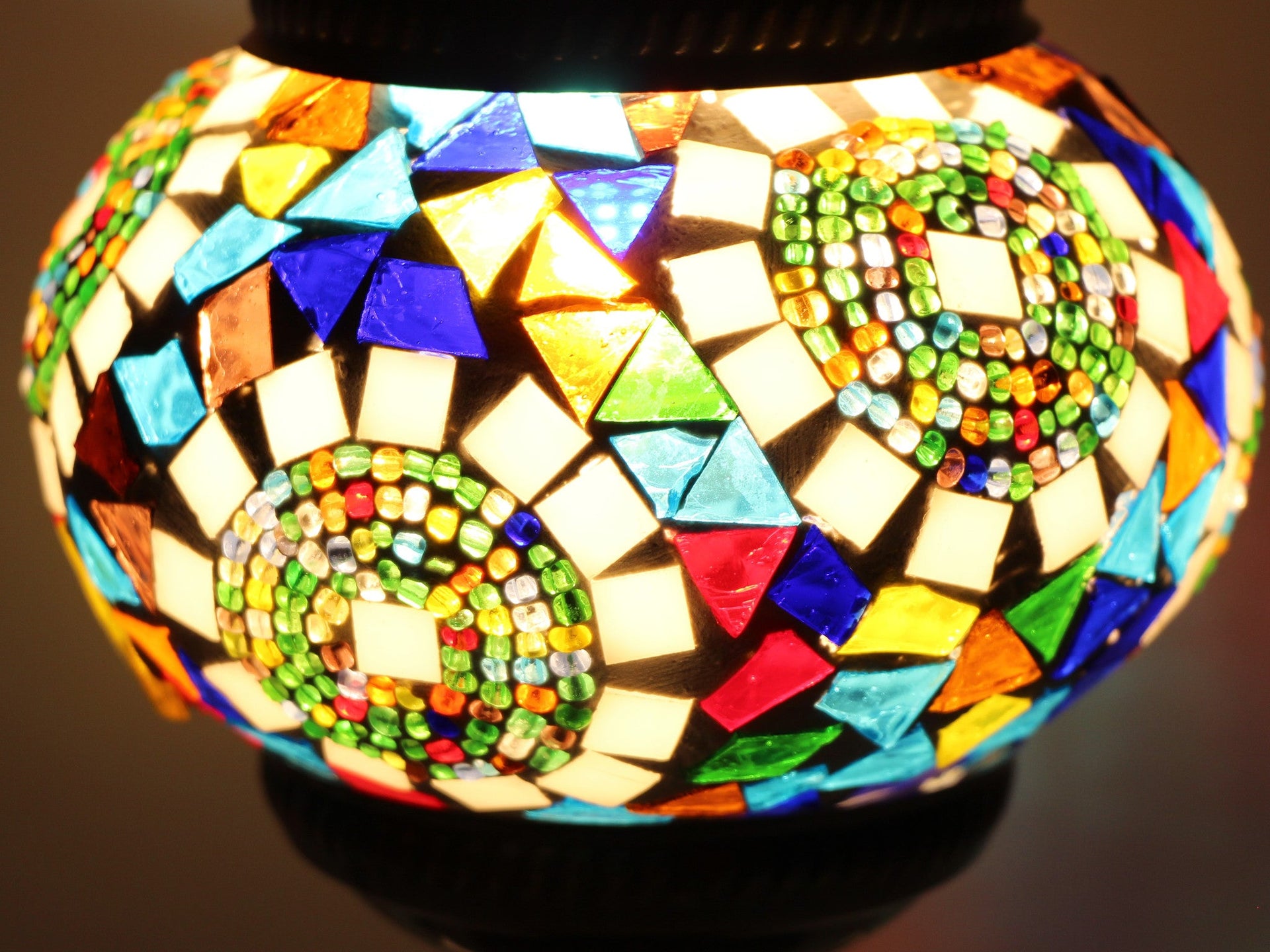 Turkish Mosaic Table Lamp with Bronze Finish - ACL4