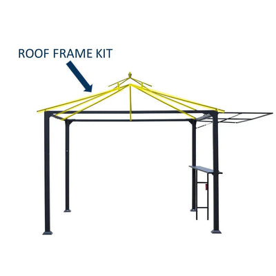 Shade N' Shelters 10' x 10' Conley Gazebo w/ Awning & Bar - Replacement Roof Frame Kit - Canopy Not Included