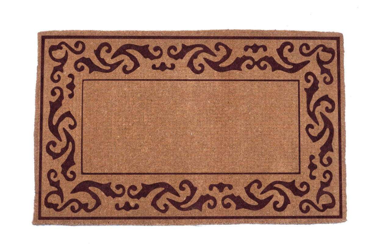 Rolling Scrolls Bordered Coco Doormats