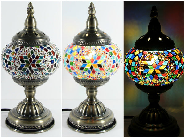 Turkish Mosaic Table Lamp with Bronze Finish - ACL9
